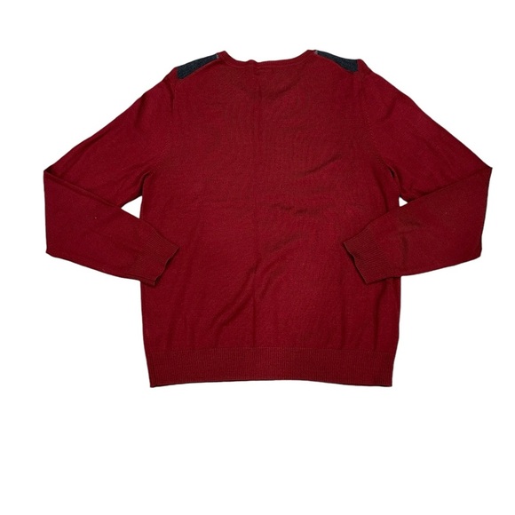 Apt. 9 L Large 42 - 44 V-Neck Sweater Argyle Maroon Gray Charcoal Diamond NWOT - Picture 4 of 7